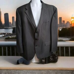 OSCAR DE LA RENTA Blazer Men's 48R 43W Gray Wool Sport Coat Jacket